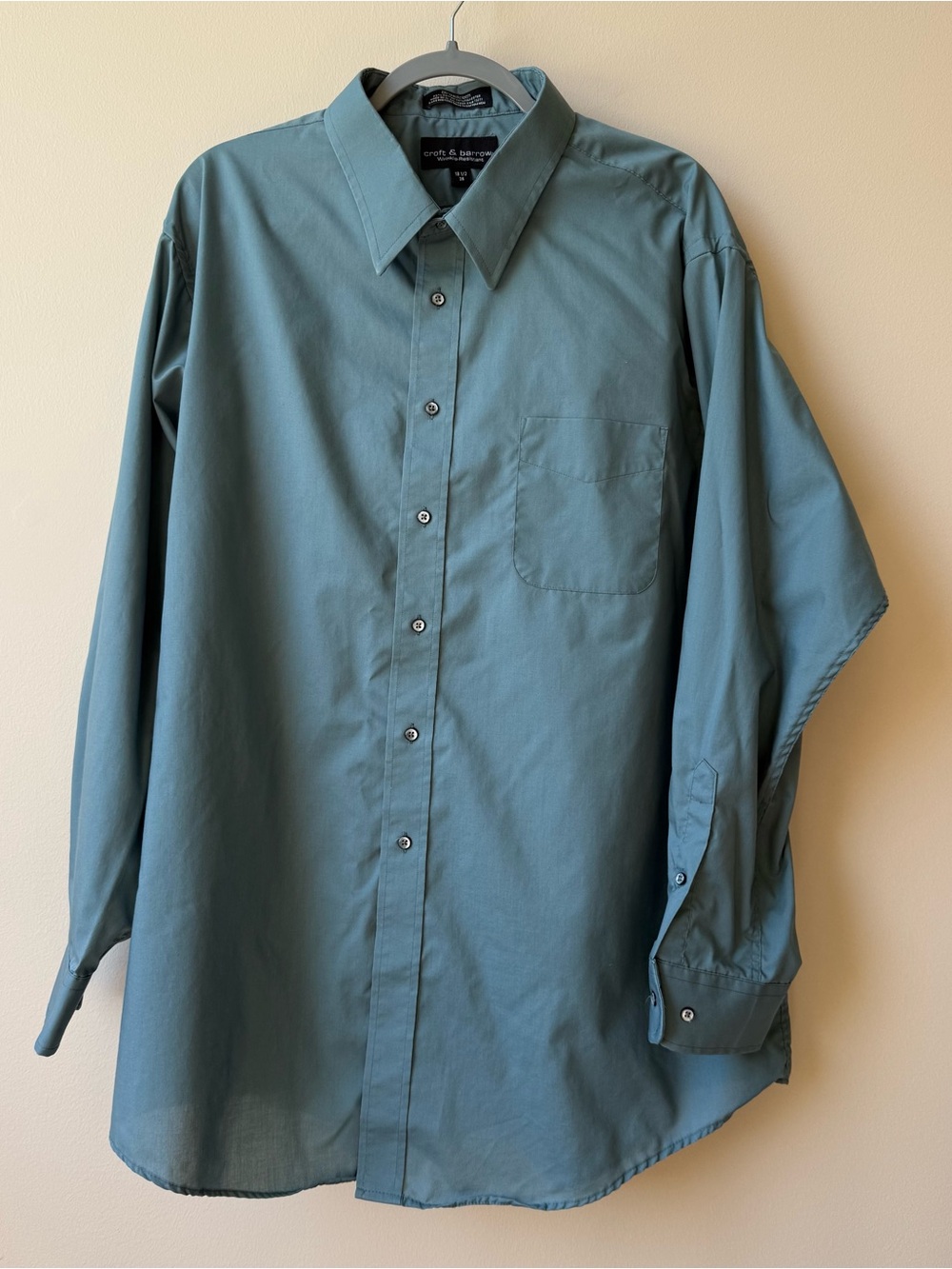 croft & barrow Teal Long-Sleeve Dress Shirt